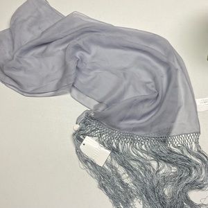 NWT STILLS GRYishBLU Sheer Silk Scarf, *P1058